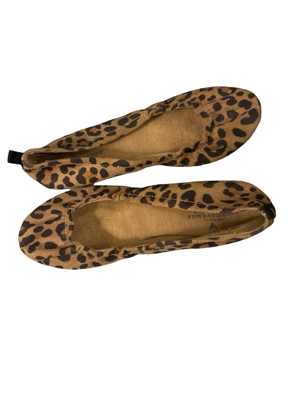 American Eagle Outfitters Leopard Print Tan and Black Ballet Flats Size 7.5